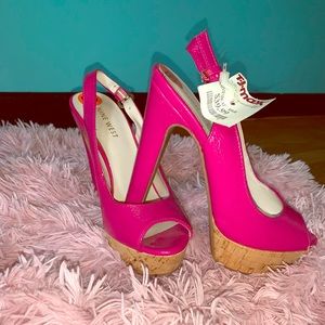 Hot pink Nine West heels